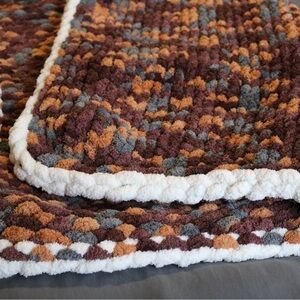 Handmade Multicolor Knitted Blanket